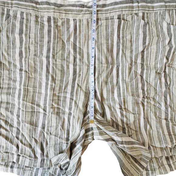Isaac Mizrahi Bridgehampton Shorts 28WP Linen Striped Cottagecore Coastal Summer - Picture 6 of 10